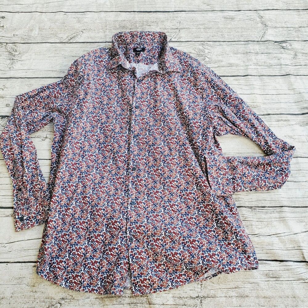 Express Slim 1mx Button Down Shirt Size XL